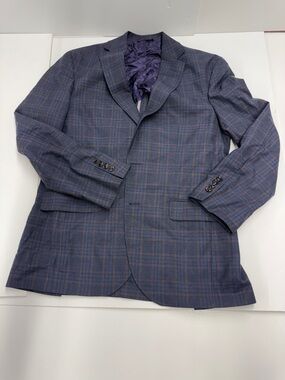 Ted Bakers Men's Blue Plaid Blazer